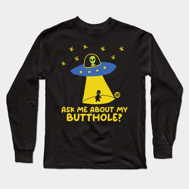 butthole Long Sleeve T-Shirt by toddgoldmanart